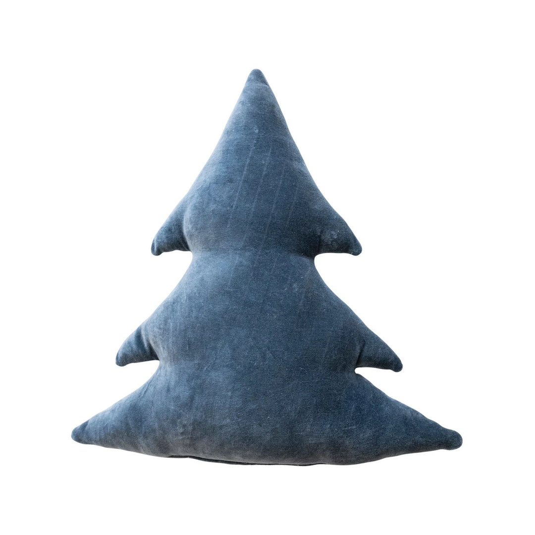 Pillo Tree Velvet Tree Shaped Pillow - Navy – Something Splendid Co.