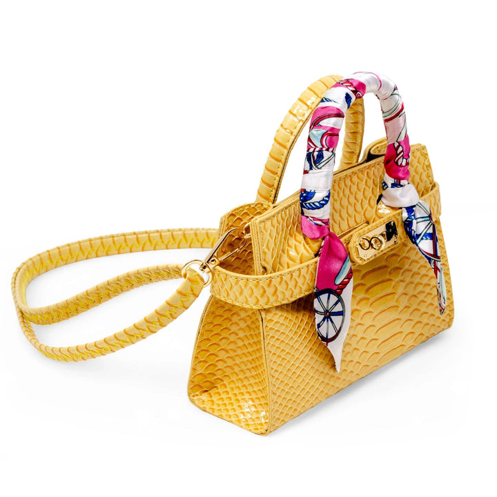 Vivid Crocodile Scarf Handbag - Something Splendid Co.