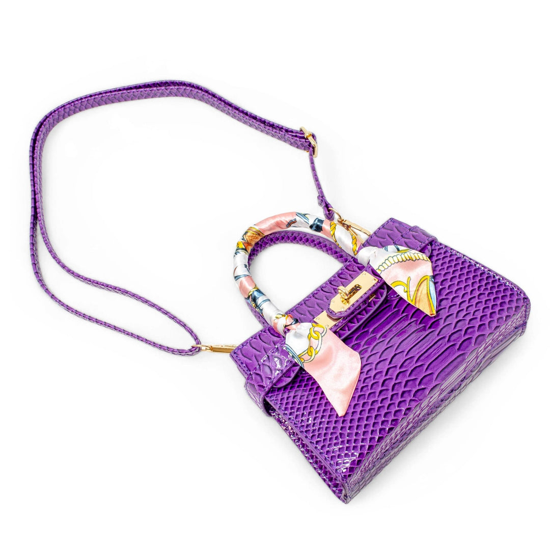 Vivid Crocodile Scarf Handbag - Something Splendid Co.