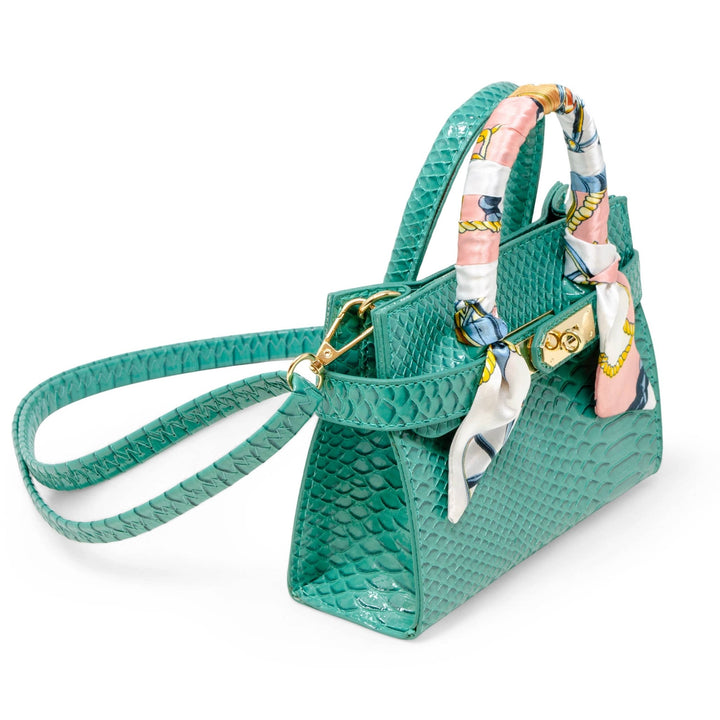 Vivid Crocodile Scarf Handbag - Something Splendid Co.