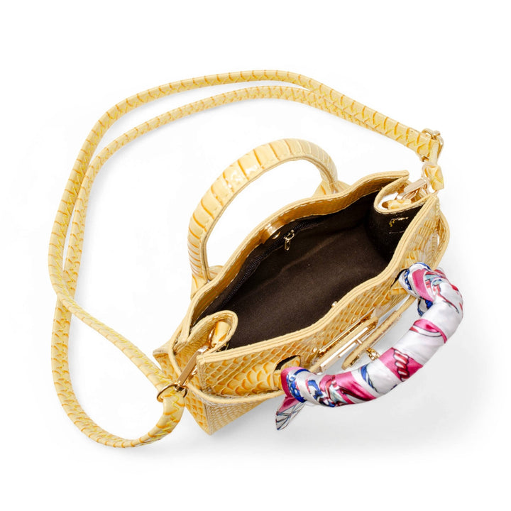 Vivid Crocodile Scarf Handbag - Something Splendid Co.