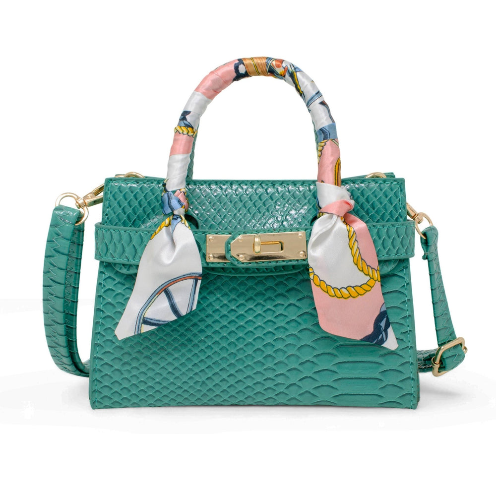Vivid Crocodile Scarf Handbag - Something Splendid Co.