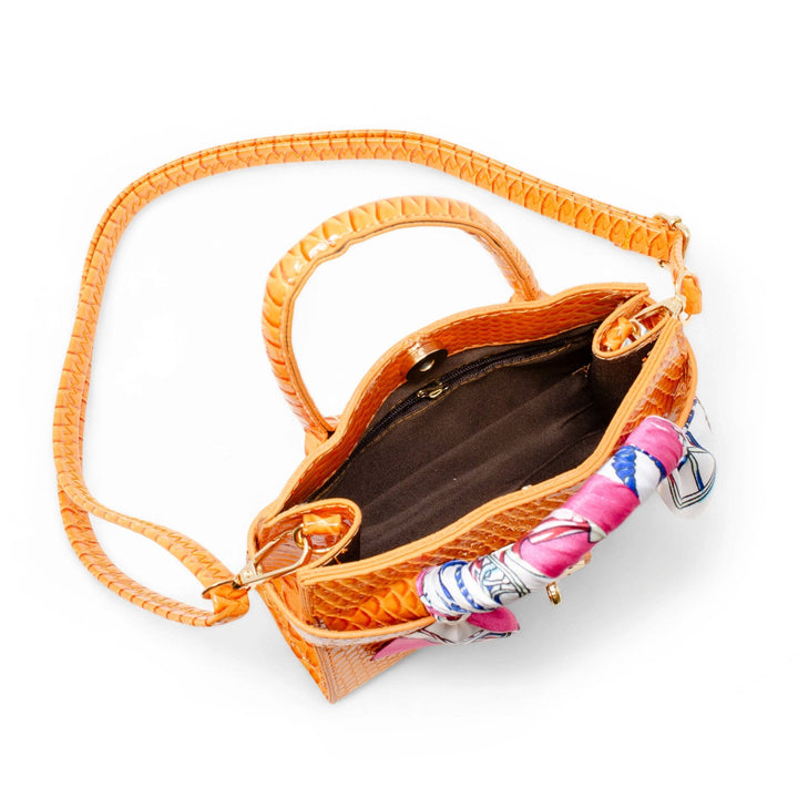 Vivid Crocodile Scarf Handbag - Something Splendid Co.