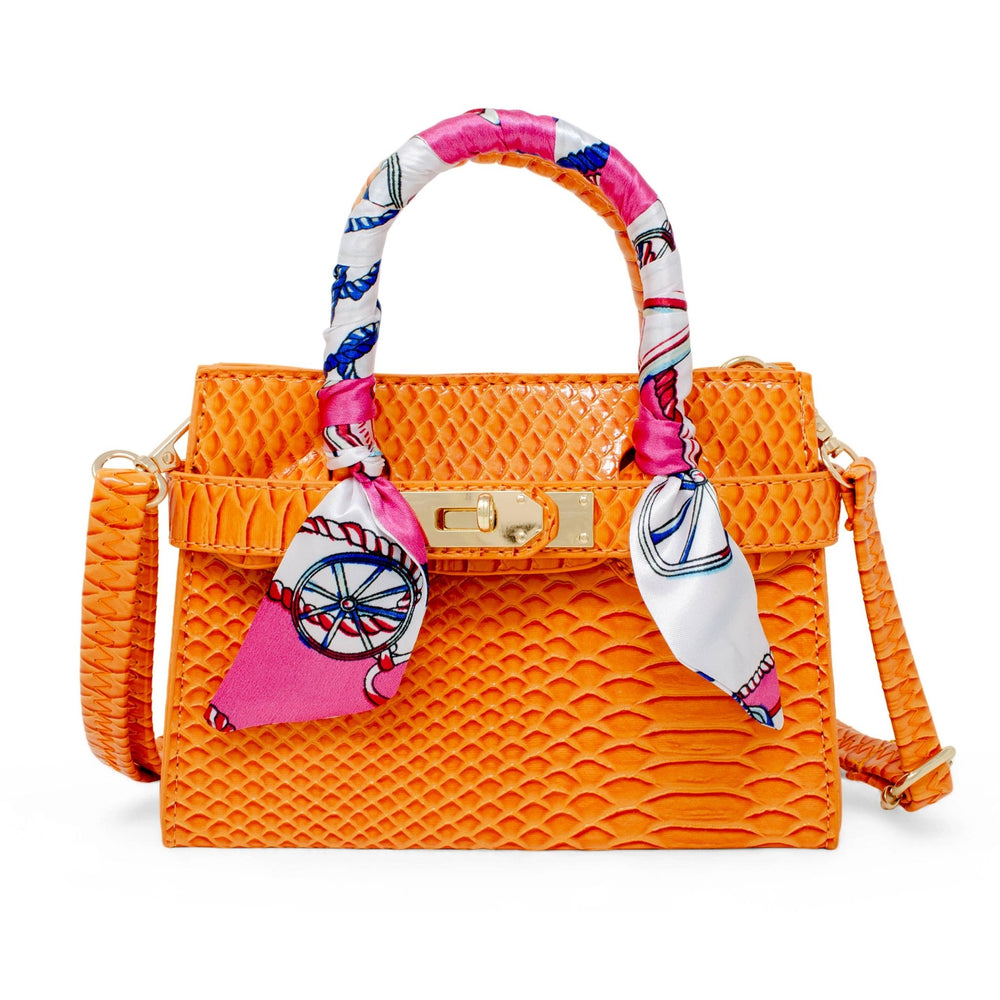 Vivid Crocodile Scarf Handbag - Something Splendid Co.