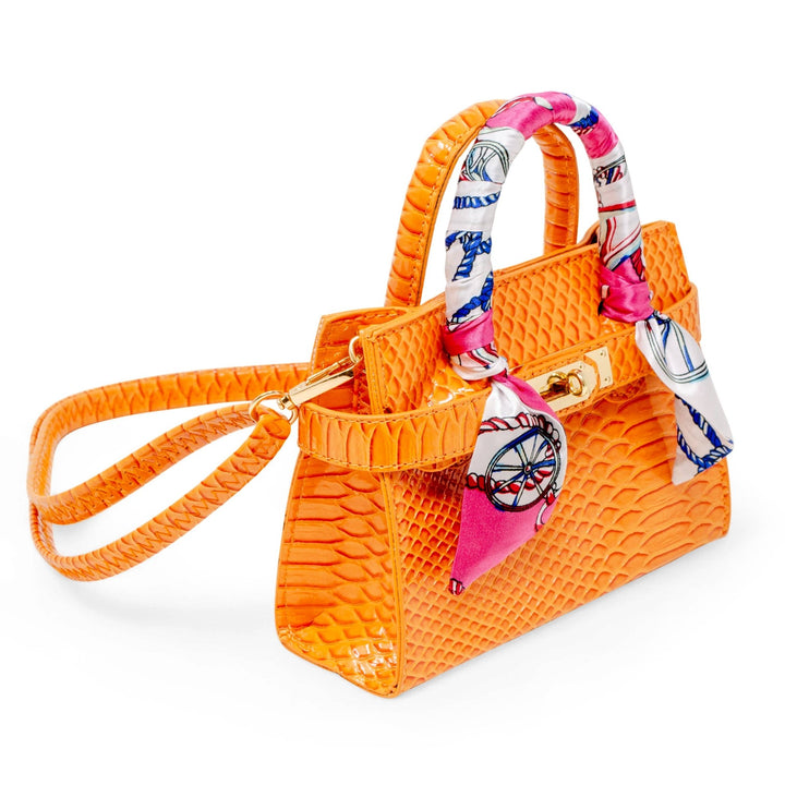 Vivid Crocodile Scarf Handbag - Something Splendid Co.