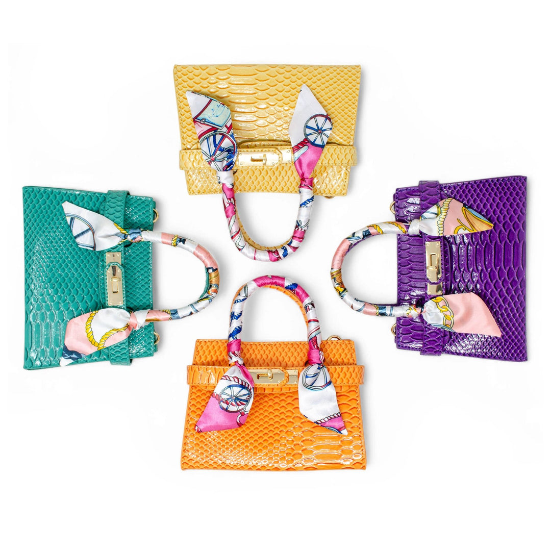 Vivid Crocodile Scarf Handbag - Something Splendid Co.