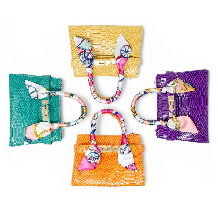Vivid Crocodile Scarf Handbag - Something Splendid Co.