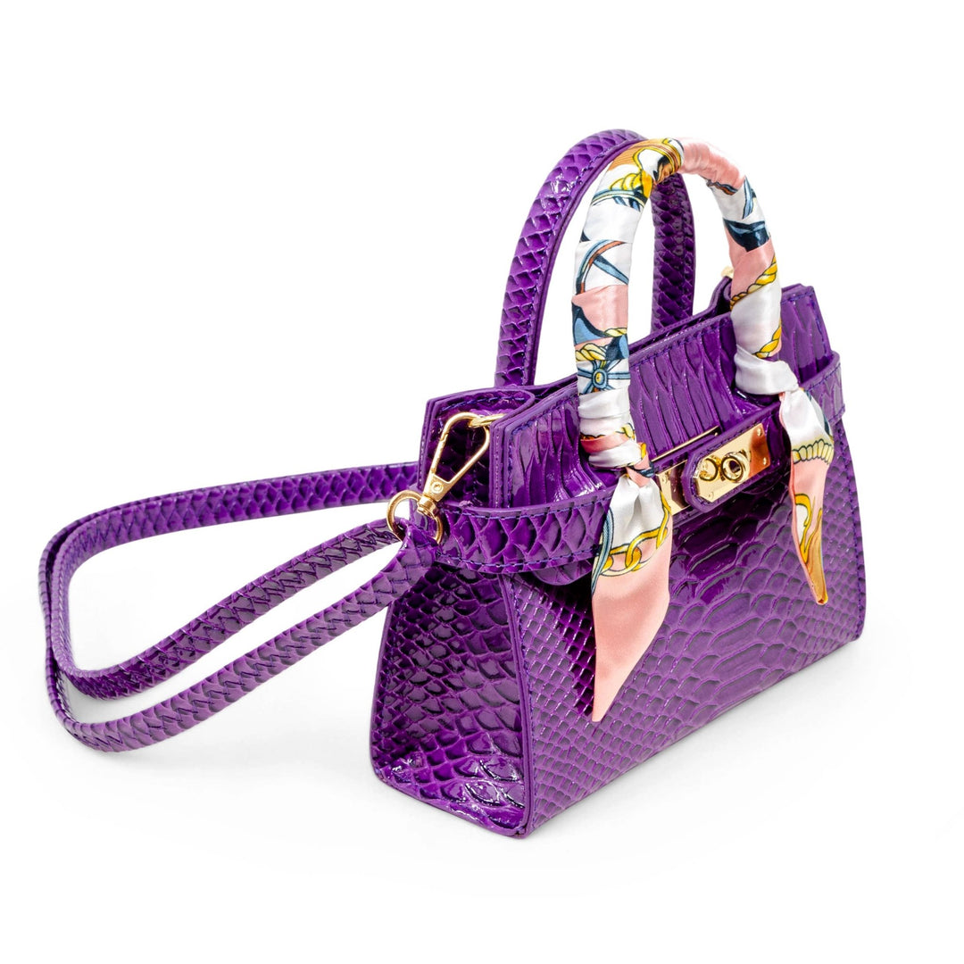 Vivid Crocodile Scarf Handbag - Something Splendid Co.