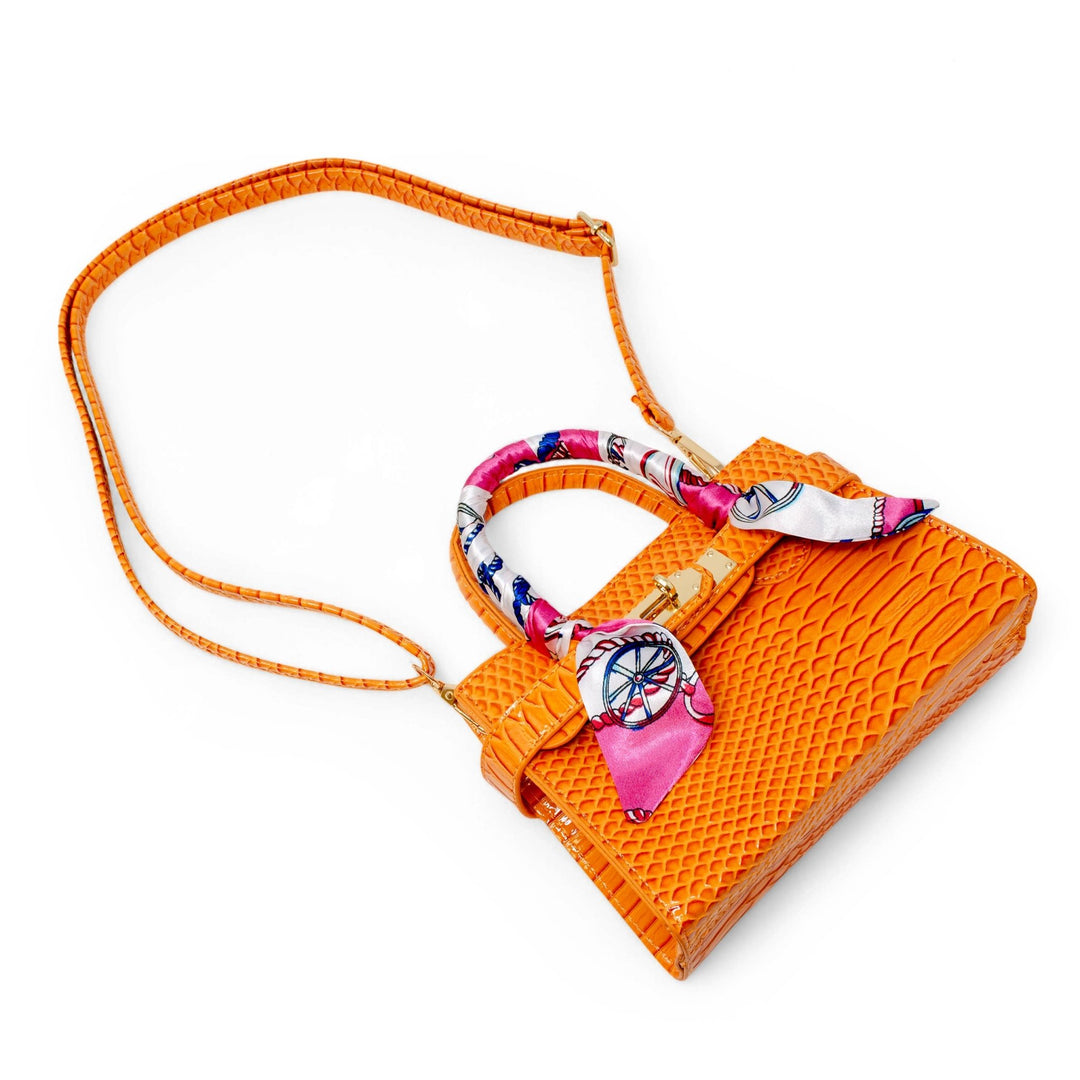 Vivid Crocodile Scarf Handbag - Something Splendid Co.