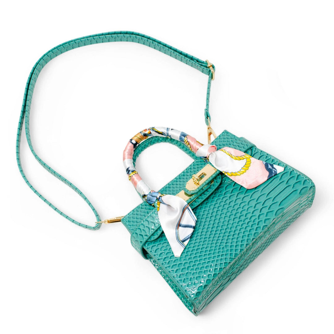Vivid Crocodile Scarf Handbag - Something Splendid Co.