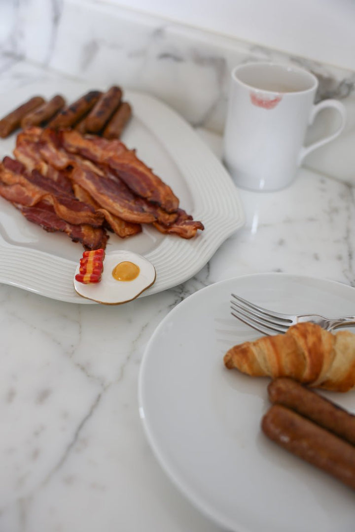 Wakey Wakey Mini by Nora Fleming — hand-painted ceramic eggs and bacon (alternate view 3)