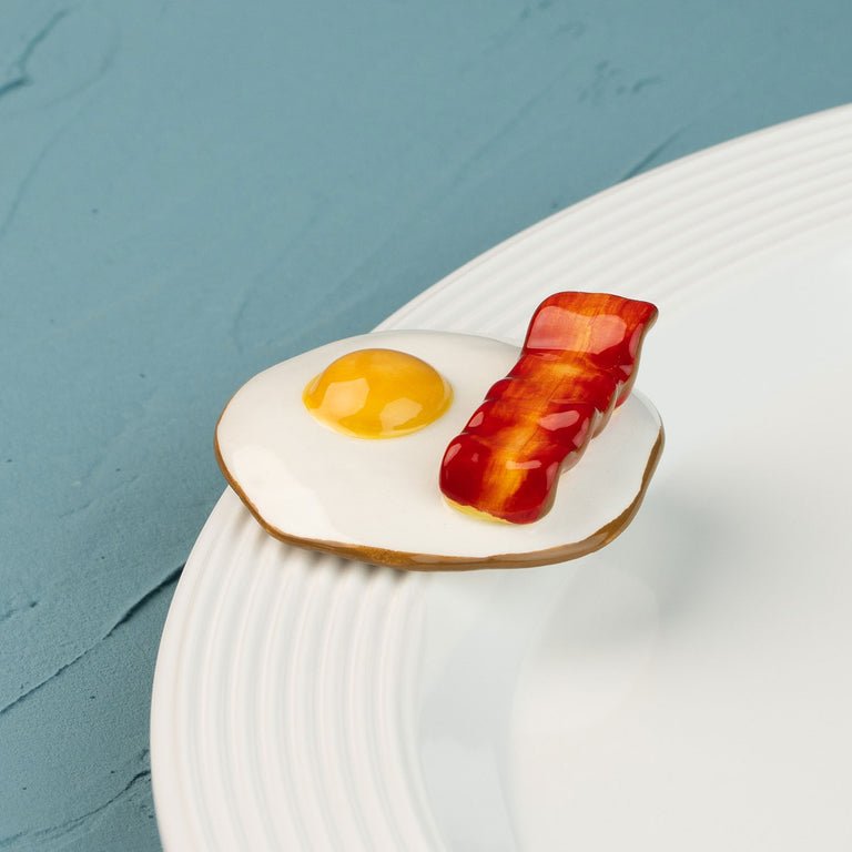 Wakey Wakey Mini by Nora Fleming — hand-painted ceramic eggs and bacon