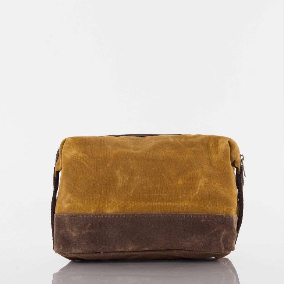 Waxed Dopp Kit: Khaki - Something Splendid Co.