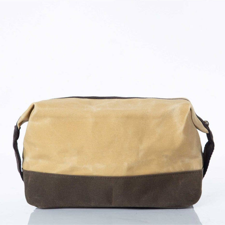 Waxed Dopp Kit: Khaki - Something Splendid Co.