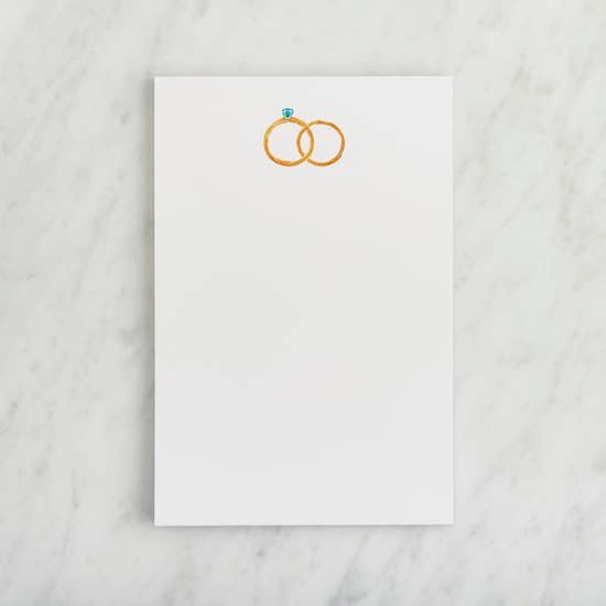 Wedding Rings Notepad - Something Splendid Co.