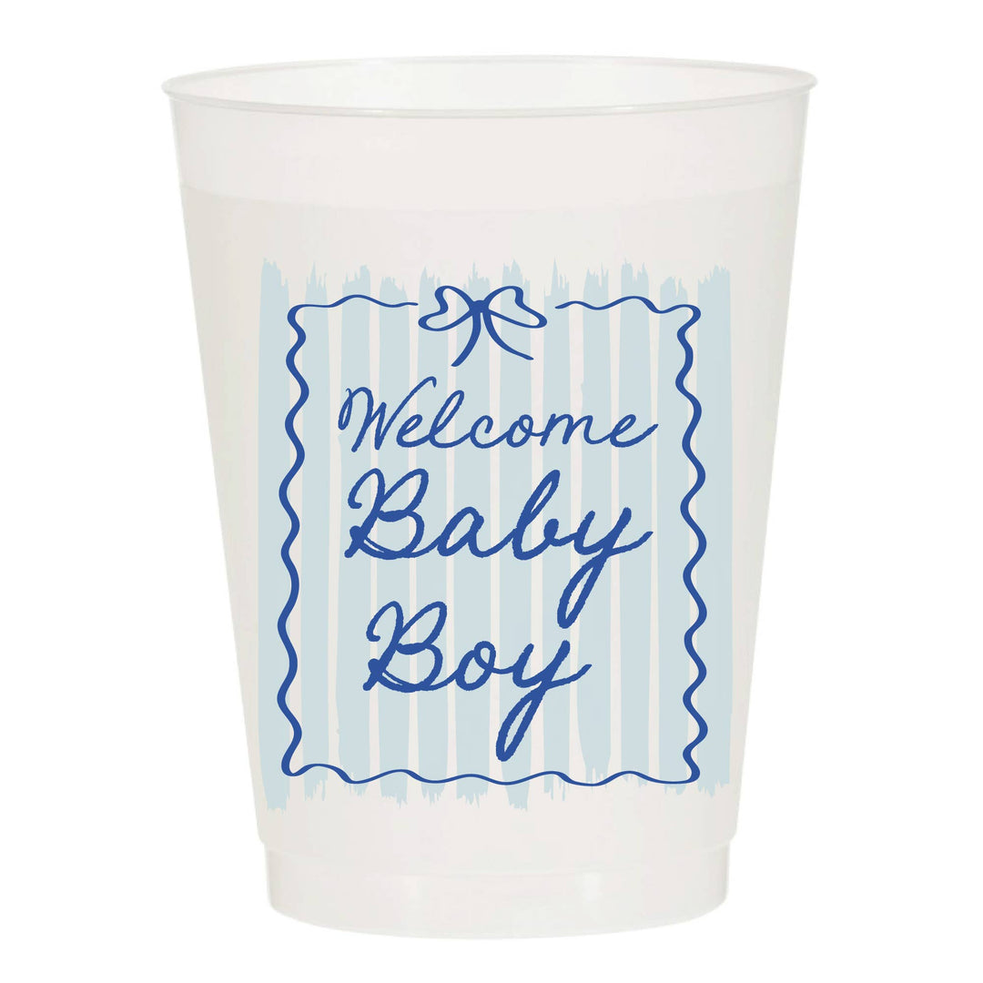 Welcome Baby Boy Frosted Cups - Baby - Something Splendid Co.