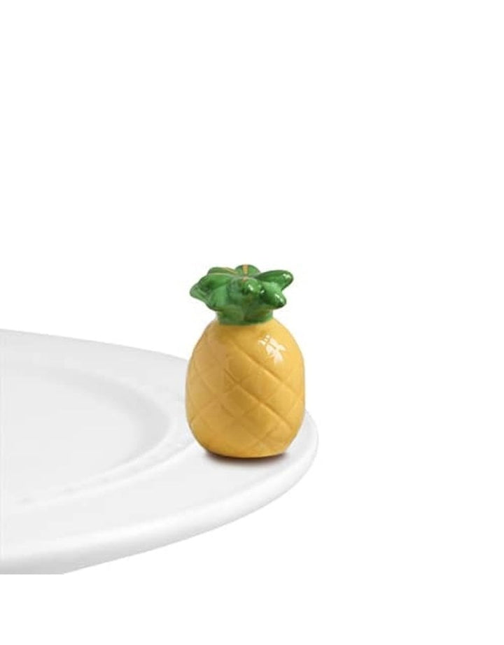 Welcome, Friends! Mini by Nora Fleming — hand-painted ceramic pineapple