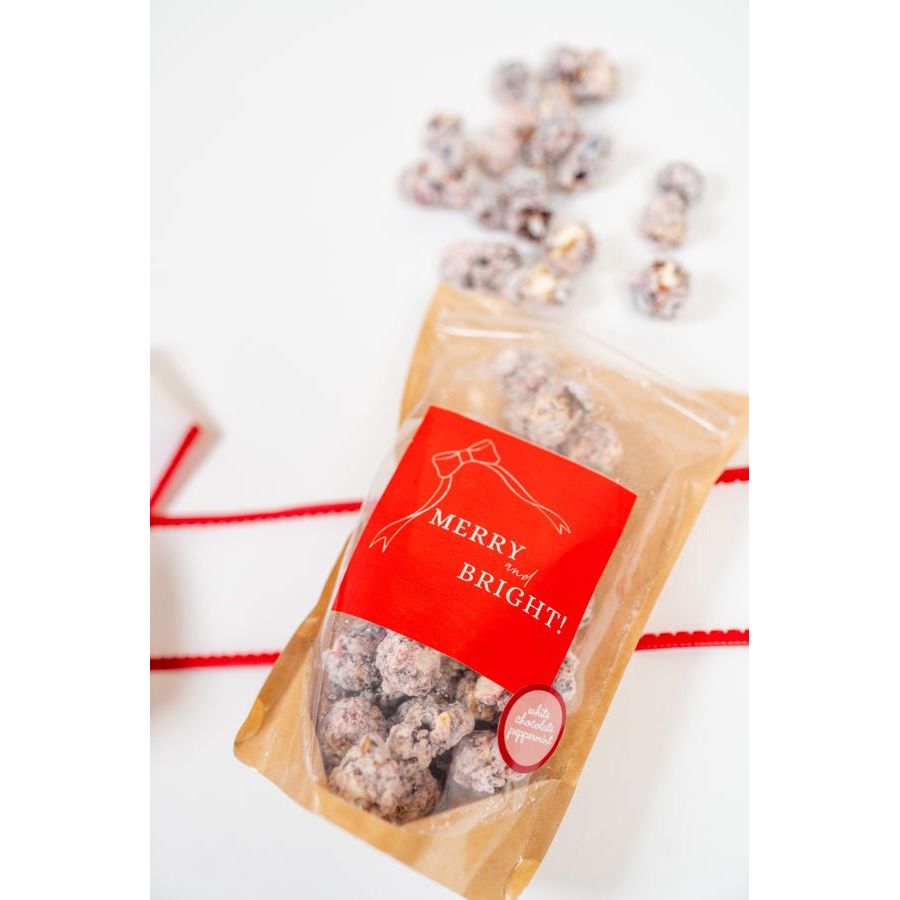 White Chocolate & Peppermint Cocoa Popcorn - Something Splendid Co.