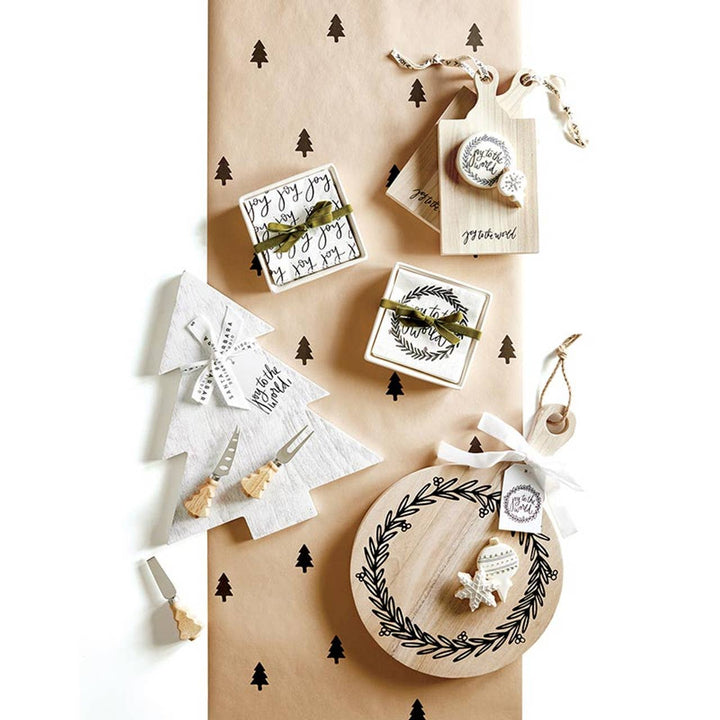 White Christmas Tree Wood Board - Something Splendid Co.