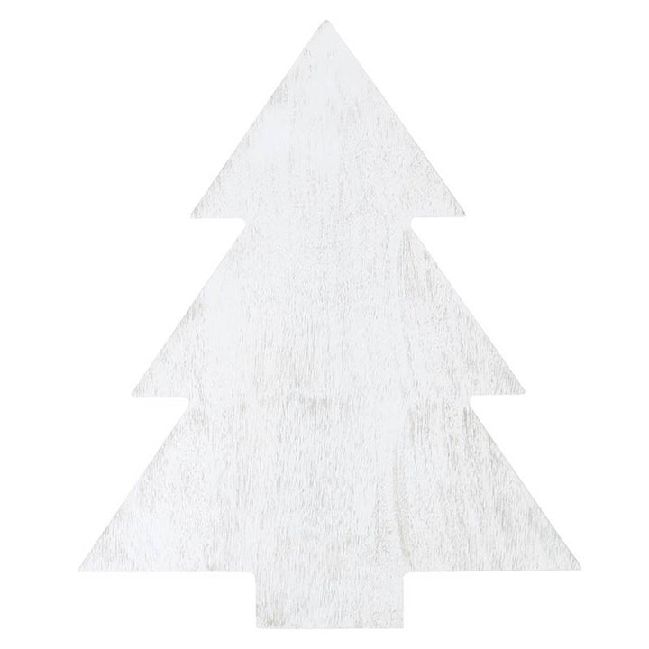 White Christmas Tree Wood Board - Something Splendid Co.