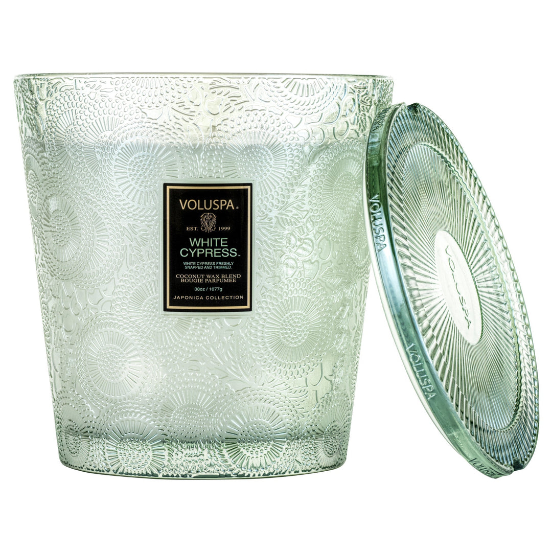 White Cypress 3 Wick Hearth Candle - Something Splendid Co.