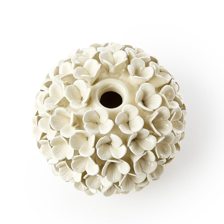 White Hydrangea Bud Vase / Taper Holder - Something Splendid Co.