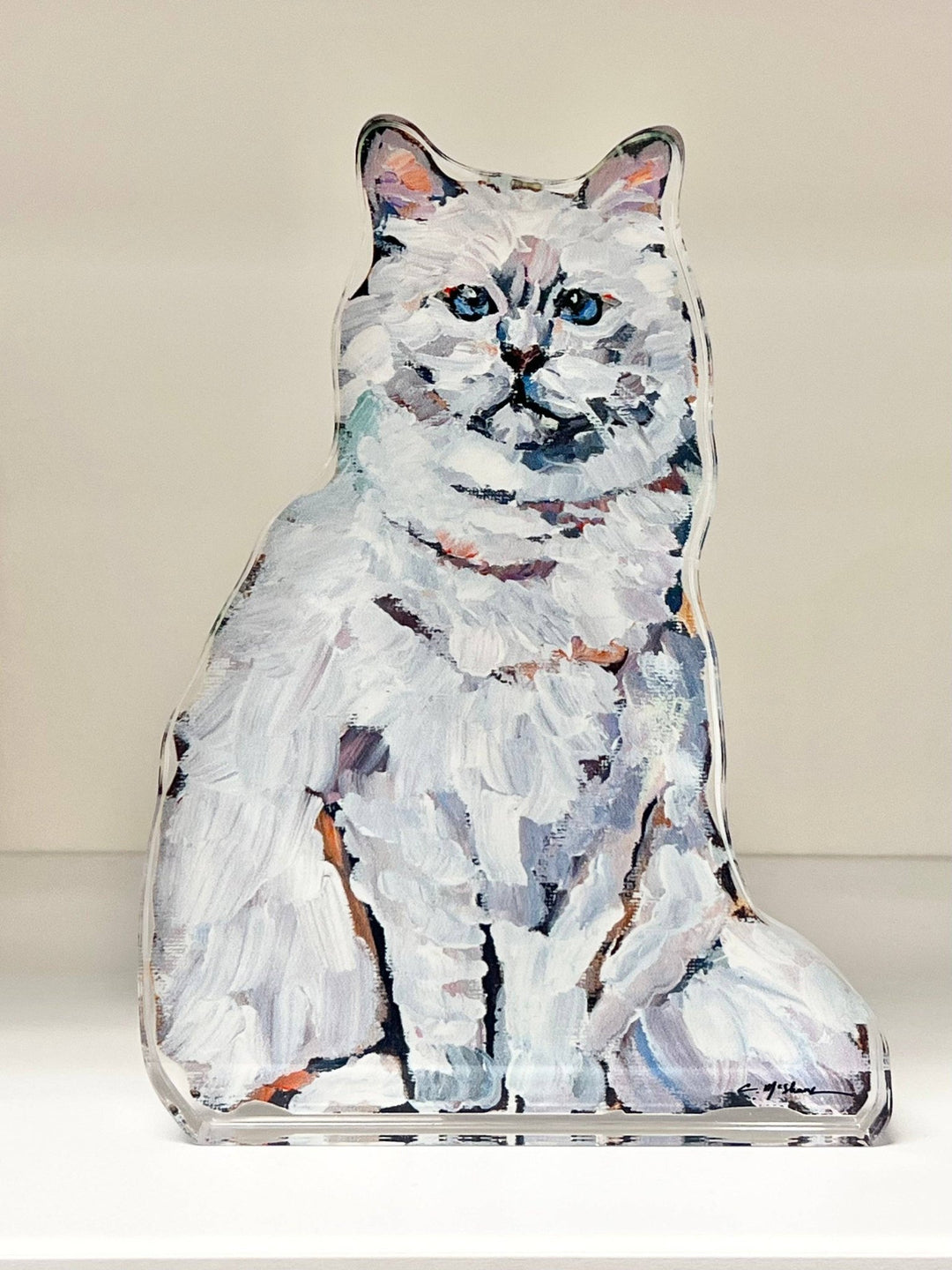 "White long hair cat" acrylic WHOLESALE - Something Splendid Co.