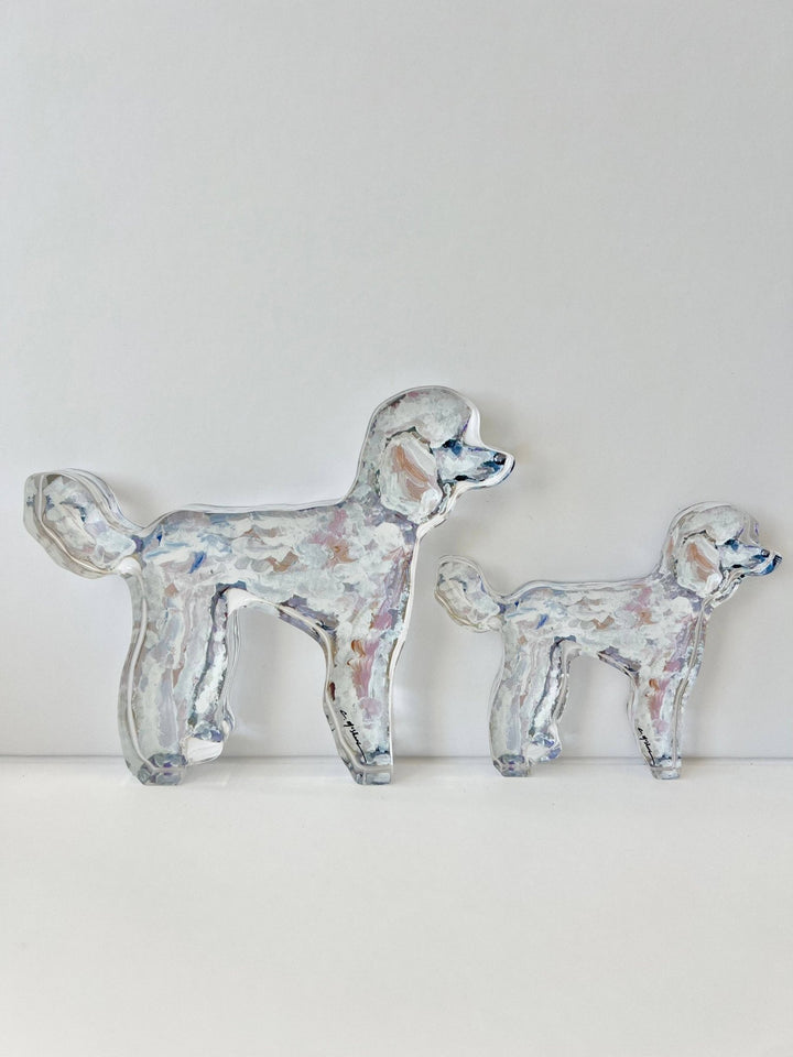 White Poodle Dog Acrylic WHOLESALE - Something Splendid Co.