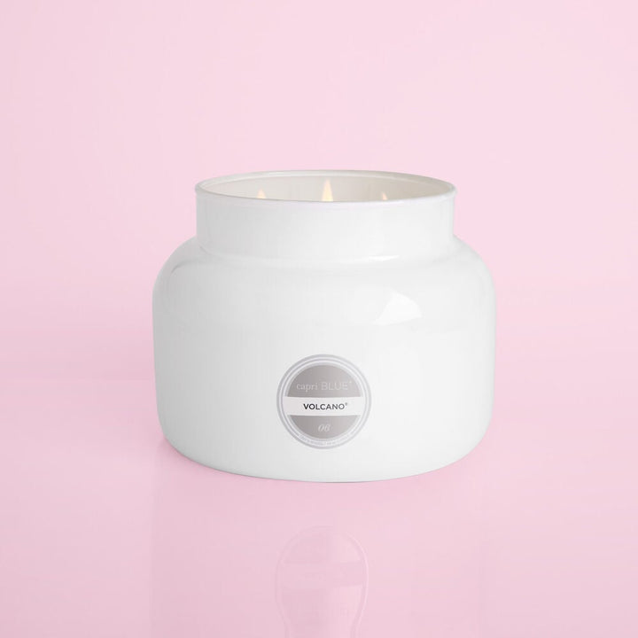 White Signature Jar Volcano Candle - Something Splendid Co.