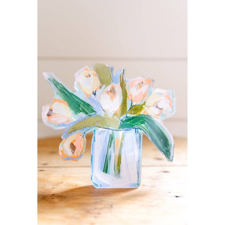 White Tulips Acrylic Bloom Block | LARGE - Something Splendid Co.