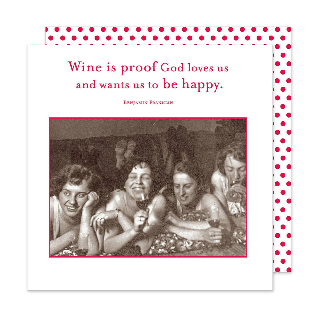 Wine Is Proof Beverage Napkin - Something Splendid Co.