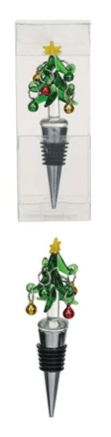 Wine Stopper w/ Hand Painted Glass Holiday Icon, 8 Styles - Something Splendid Co.