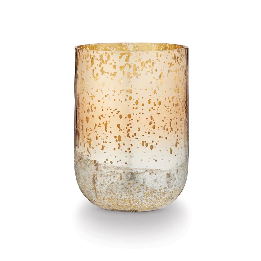 Winter White Crackle Large Radiant Glass Candle - Something Splendid Co.