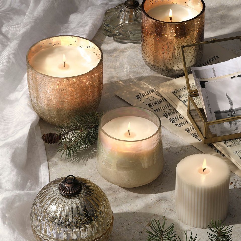 Winter White Statement Glass Candle - Something Splendid Co.