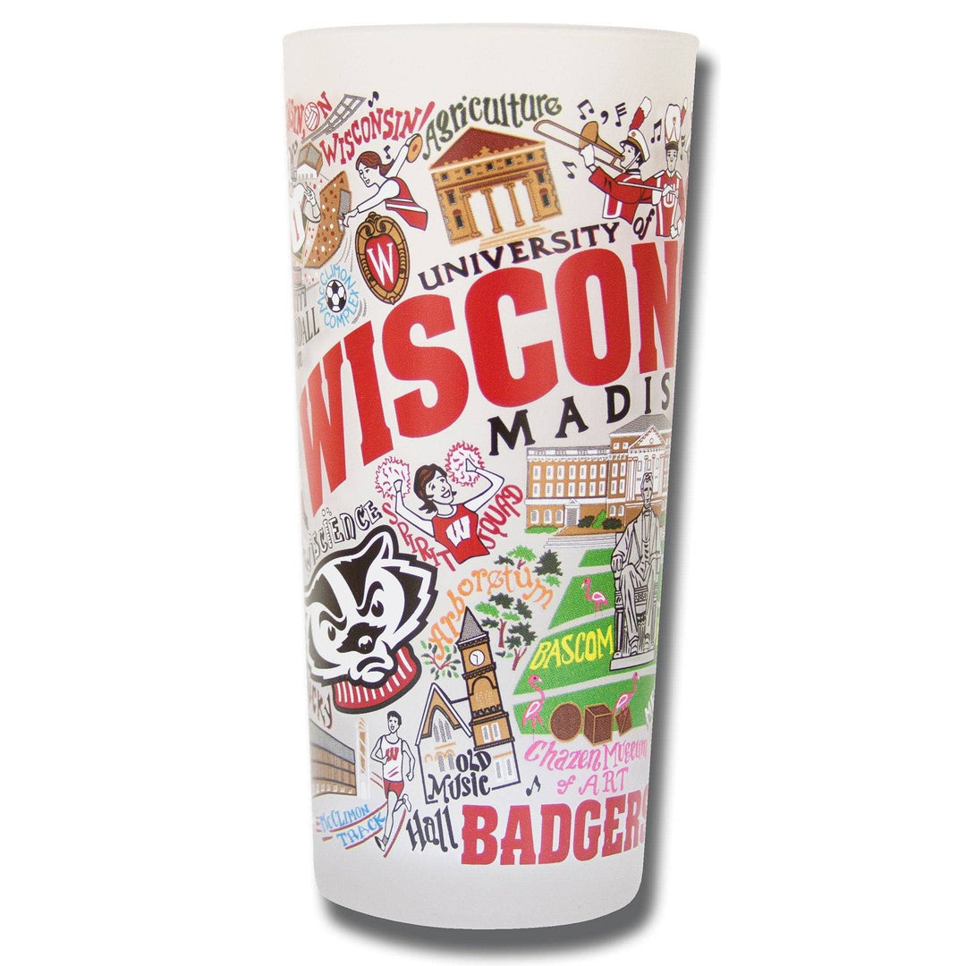 Wisconsin, University of Collegiate Drinking Glass - Something Splendid Co.