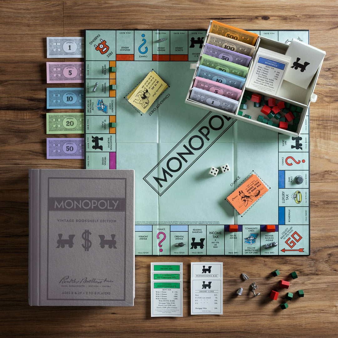 WS Game Company Monopoly Vintage Bookshelf Edition - Something Splendid Co.