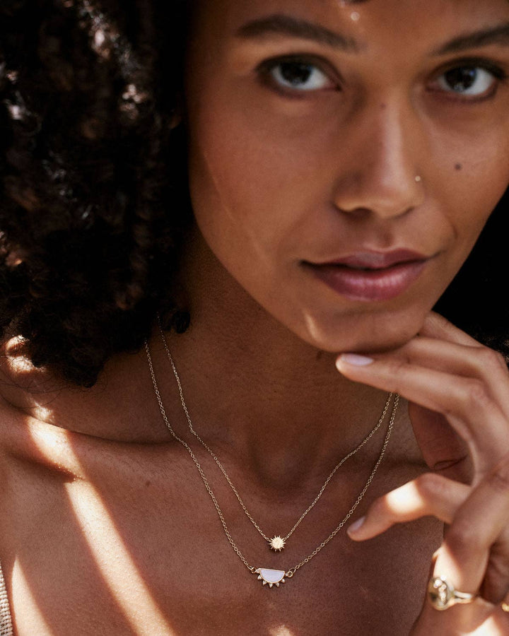 You Are My Sunshine Icon Necklace - 14k Gold - Something Splendid Co.