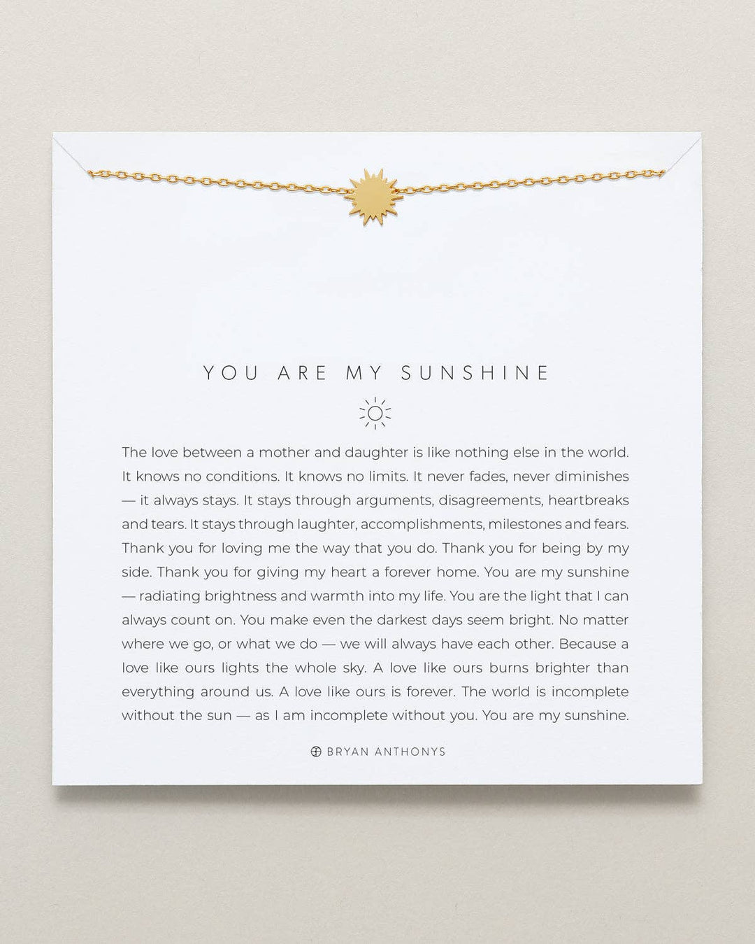 You Are My Sunshine Icon Necklace - 14k Gold - Something Splendid Co.