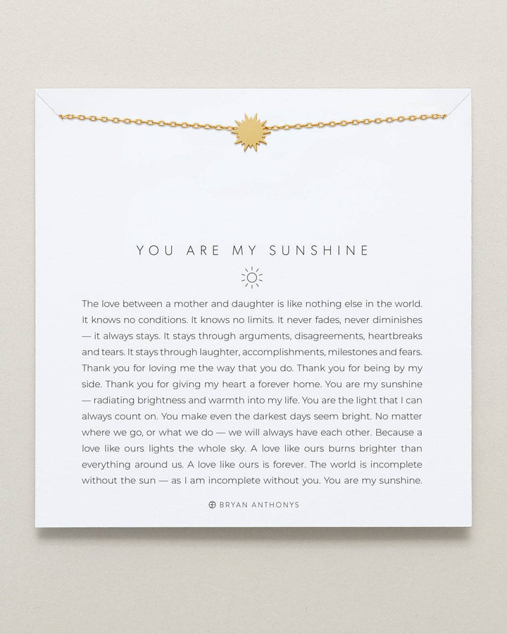 You Are My Sunshine Icon Necklace - 14k Gold - Something Splendid Co.