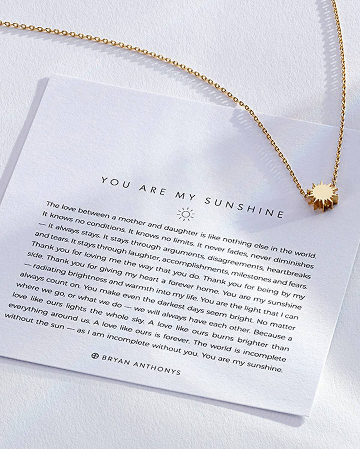 You Are My Sunshine Icon Necklace - 14k Gold - Something Splendid Co.