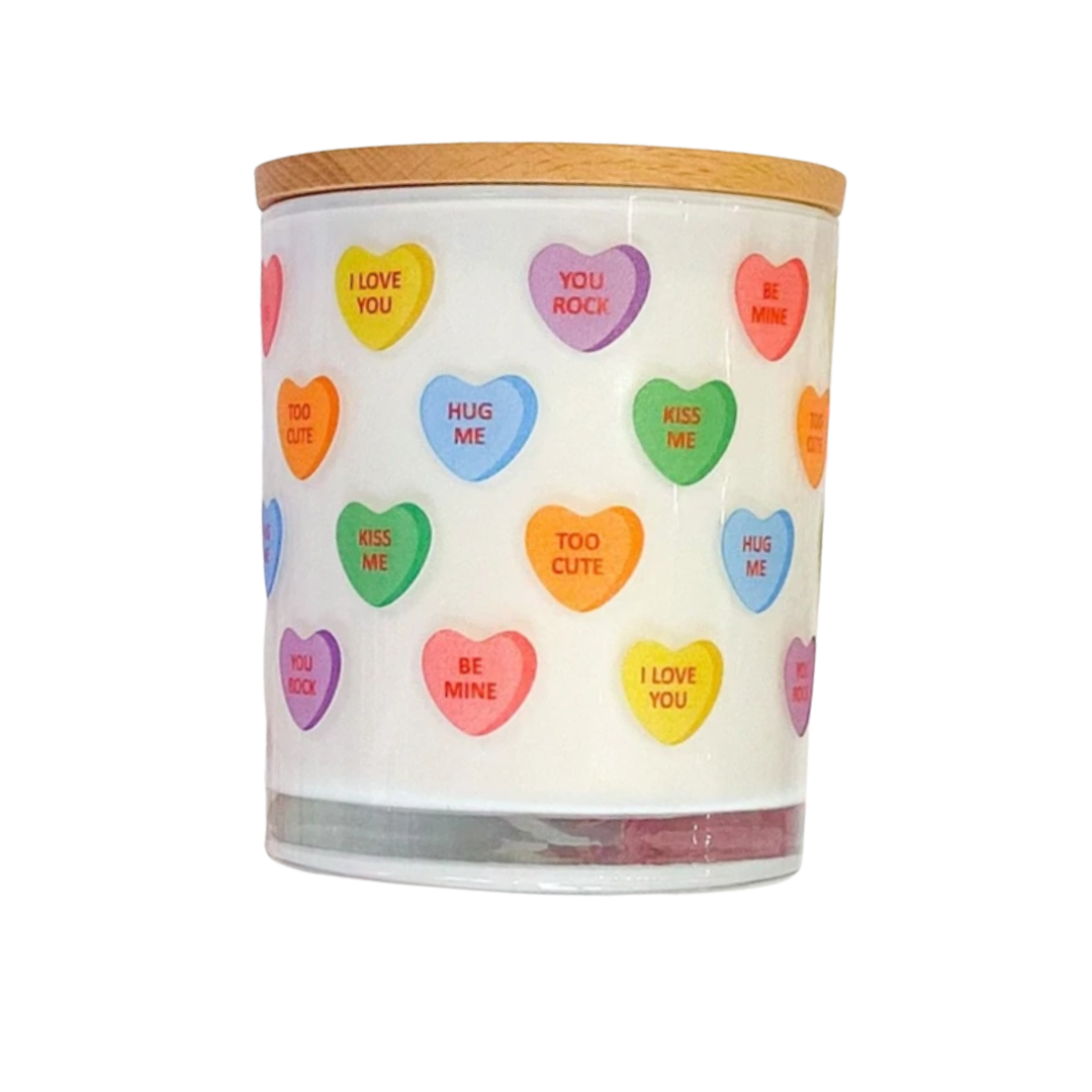 Candy Hearts Soy Candle